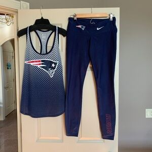 NFL Team Nike New England Patriots Leggings & Top sz S/L